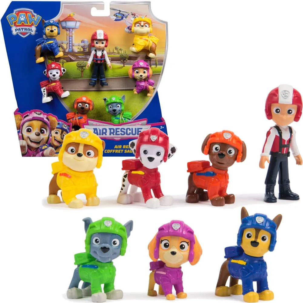Spinmaster Set figurine Psi Patrol Air Rescue, 7 personaje, multicolor