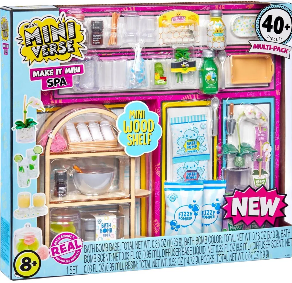 Mga Set De Joaca Colectibil MGA's Miniverse Make It Mini Health & Beauty – Produse Miniatura pentru Ingrijire si Frumusete, Multi-Colour