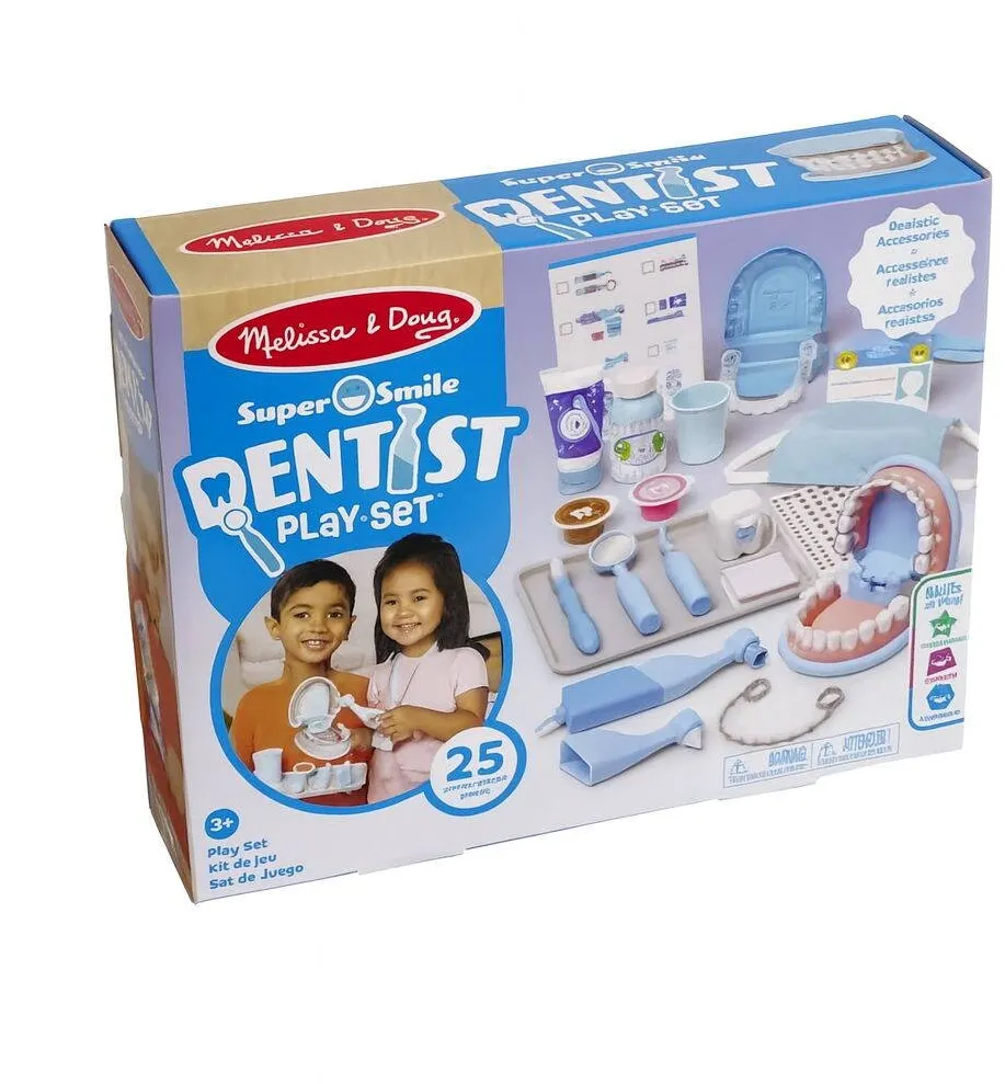 Spinmaster Set de joaca Spin Master, Melissa And Doug, Super Smile la Dentist, 25 piese, plastic, multicolor
