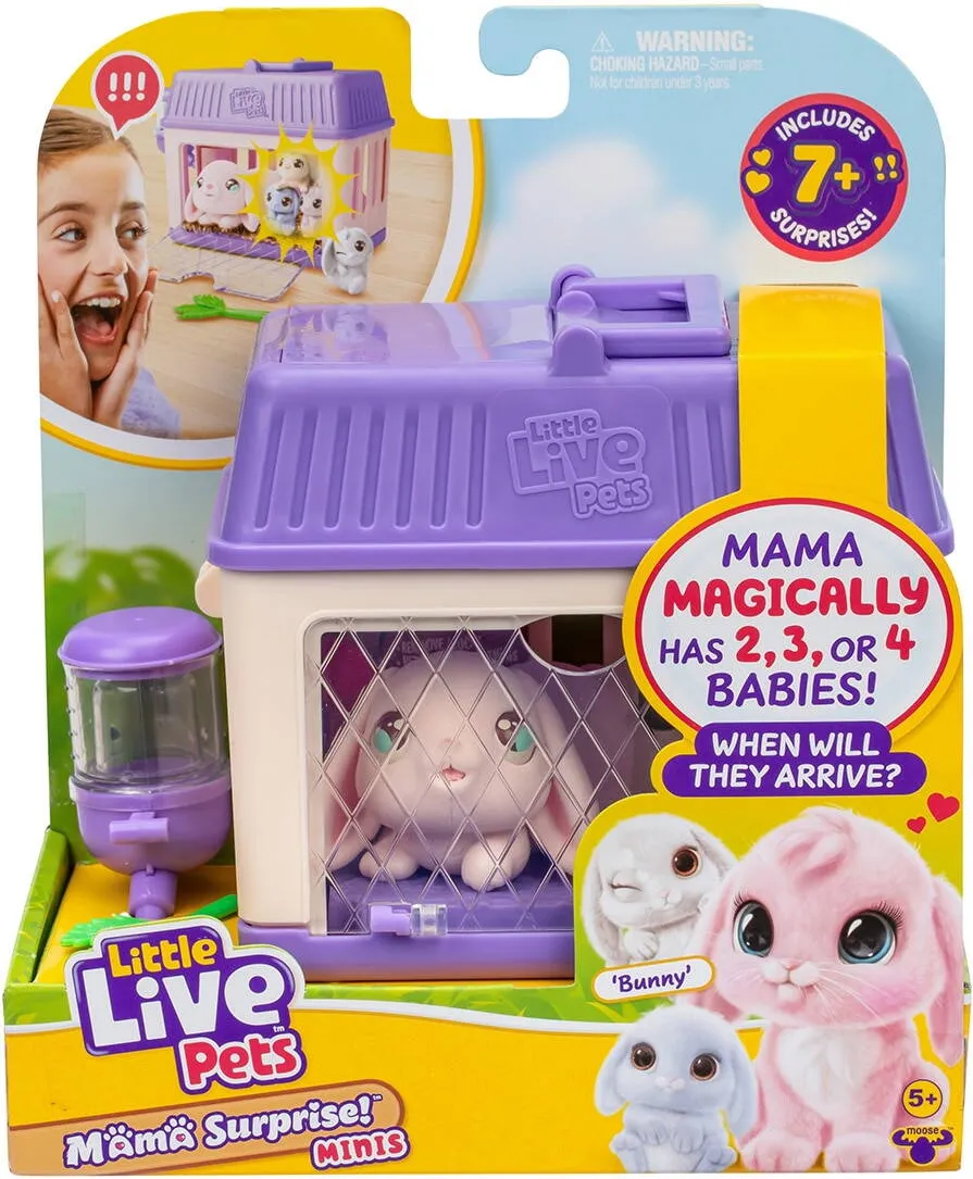 Moose Toys Set de joaca interactiv Little Live Pets - Mama Surprise Bunnies, seria 2