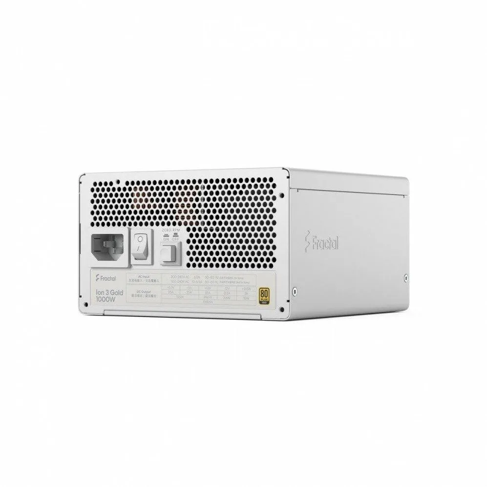 Sursa PC Fractal Design Surse PC Fractal Design Ion 3 Gold 1000W 80+ Gold, alb, modulara