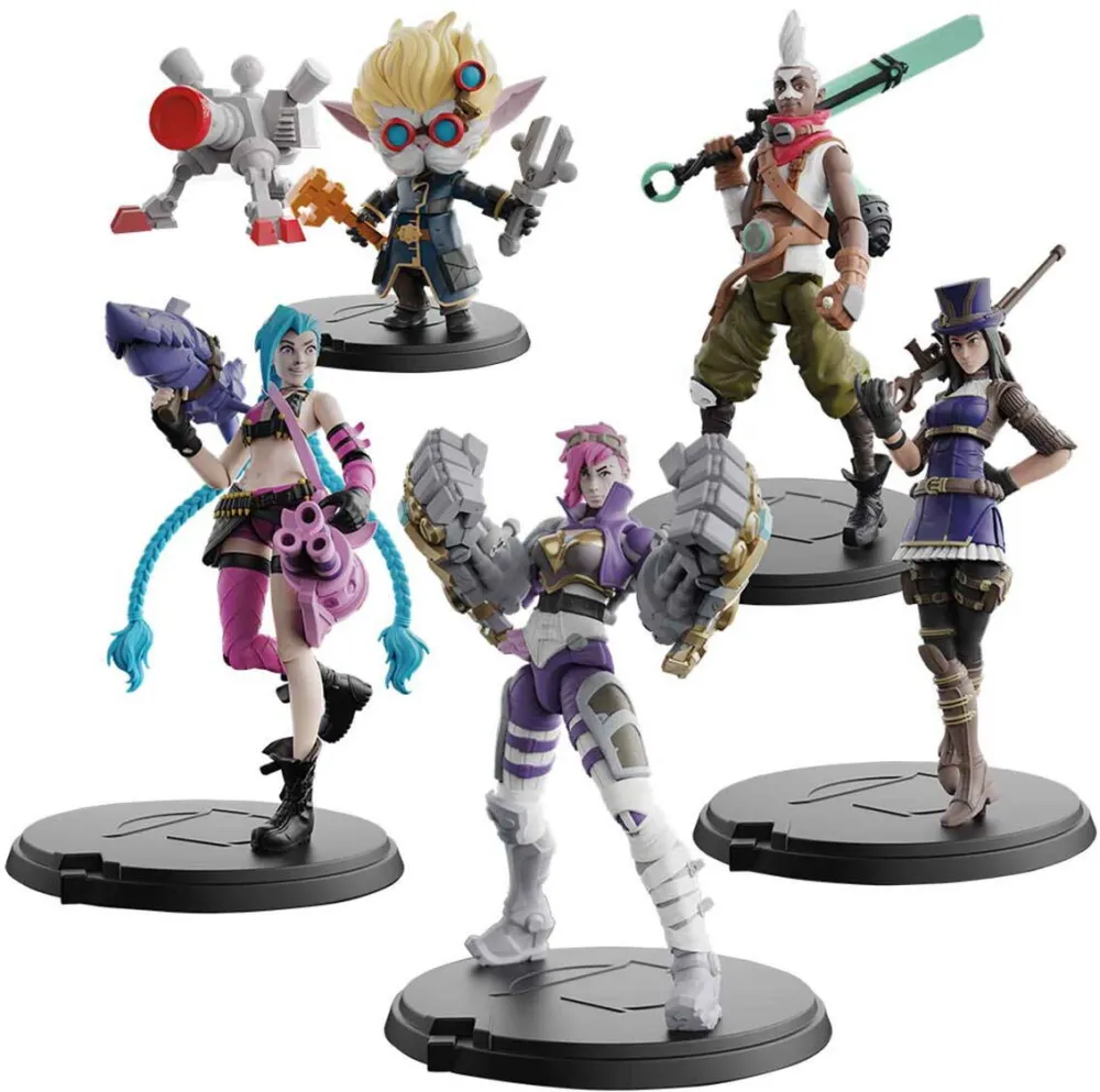 Jucarie creativa Spinmaster Set 5 Figurine, Model League of Legends, 10 cm, Multicolor