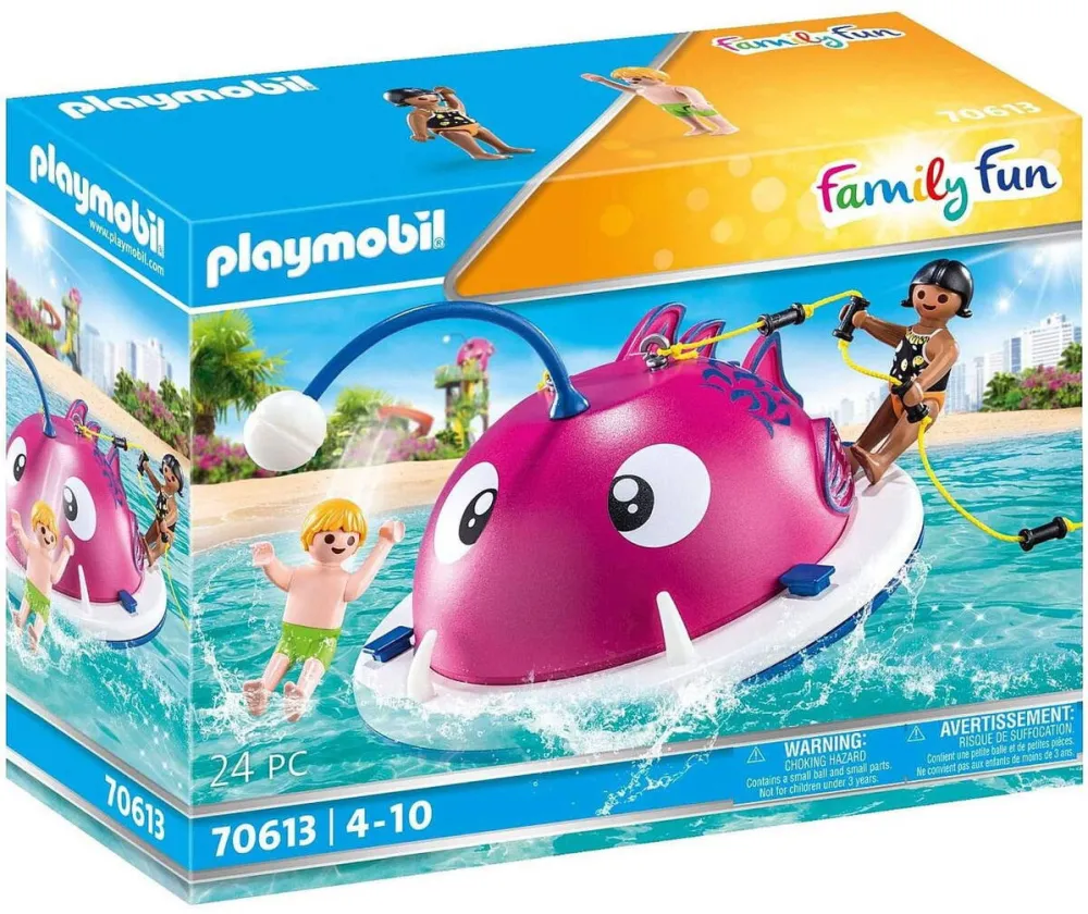 Jucarie creativa PLAYMOBIL Family Fun - Tropical Water Park, Insula pentru sarituri in apa