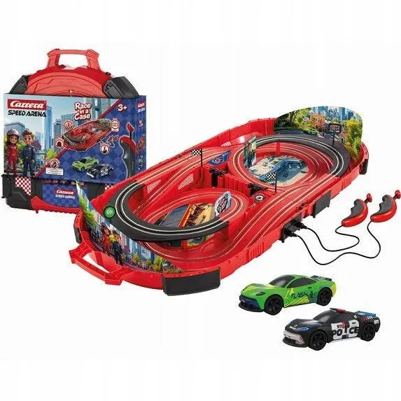 Jucarie creativa Carrera Speed Arena Police Chase - Circuit Portabil 1:50