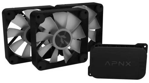 APNX Ventilator APNX FP1-R PWM, flux de aer inversat, ARGB - 120mm, 3 bucati, negru
