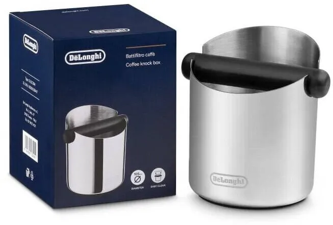DELONGHI Knock box pentru zatul de cafea De’Longhi DLSC084, 250 ml, Inox