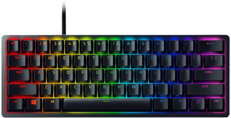Tastatura RAZER Razer Huntsman Mini 60% Optical Gaming Keyboard, Purple Switch, Nordic layout, Wired, Black