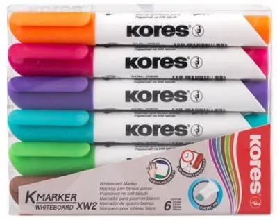 Kores Marker whiteboard vf rotund div culori 6 buc/um (1 buc/buc)