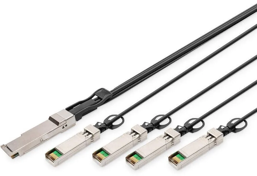 Accesoriu server Assmann QSFP+ 40G 4XSFP+ 5 m DAC Cable, 2m, Negru