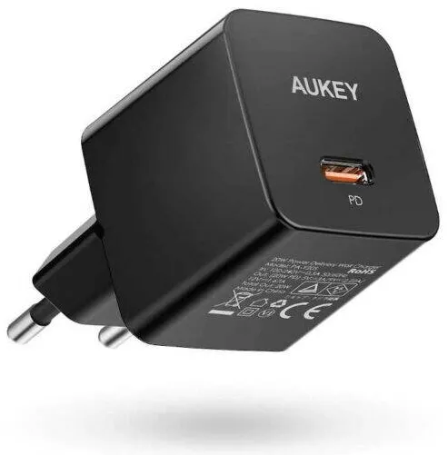 Incarcator   Aukey Mini wall PA-Y20S Black 1xUSB-C 20W PD Power Delivery