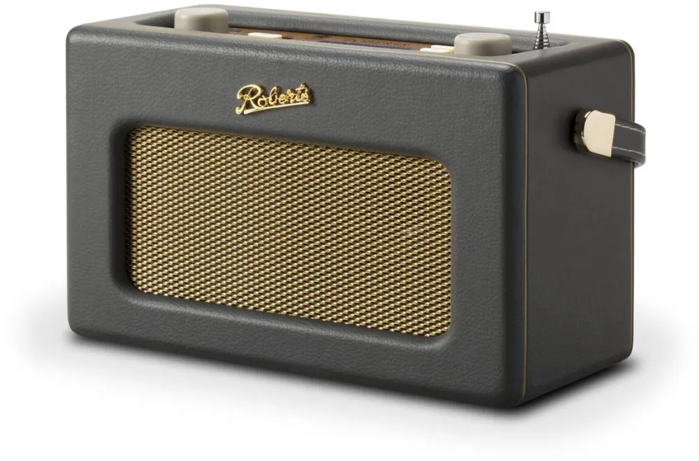 Roberts Radio Radio internet Roberts Revival iStream3L cu Bluetooth, DAB+, radio digital (FM/FM, WiFi, Spotify, Amazon, Deezer etc.) radio de bucatarie/radiu retro gri carbune