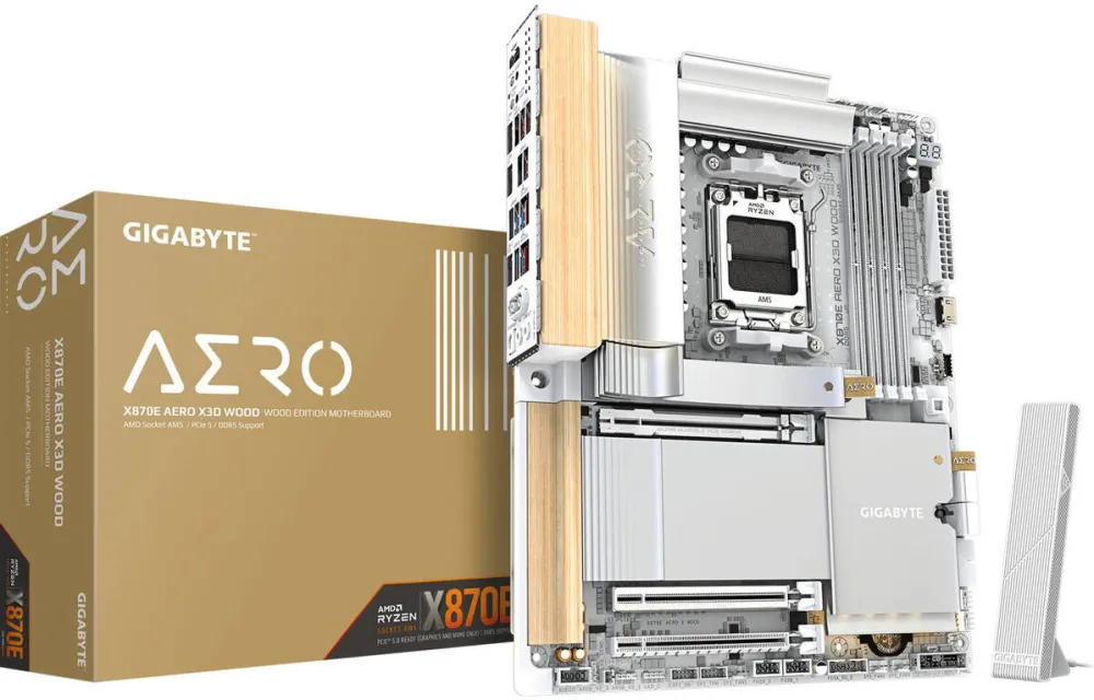 Placa de Baza GIGABYTE X870E AERO X WOOD (X870E, AM5, ATX, DDR5)