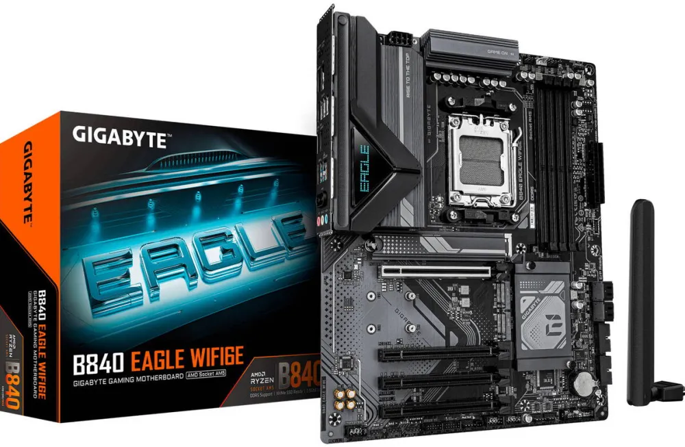Placa de Baza GIGABYTE B840 EAGLE WiFi6E, motherboard - Socket AM5