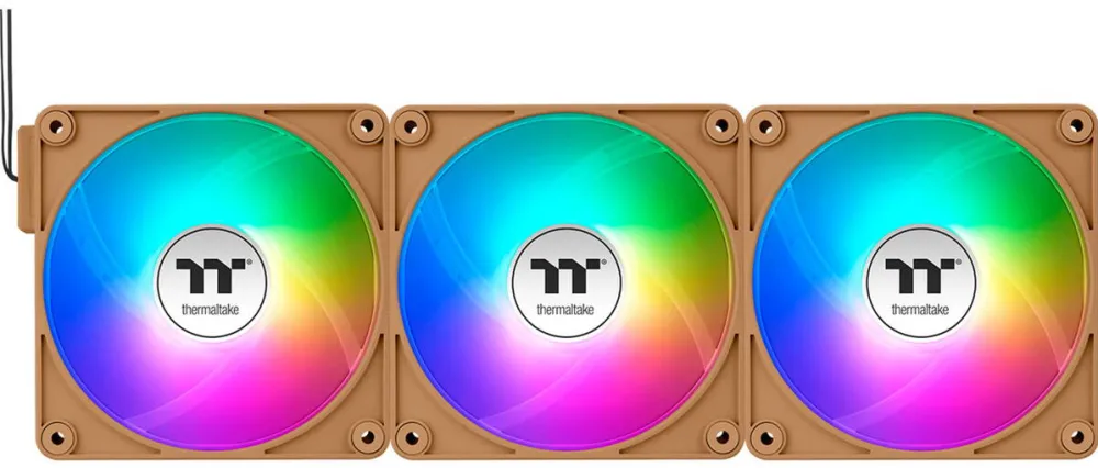 Thermaltake Thermaltake CT120 EX ARGB Sync PC Cooling Fan Gravel Sand (Light Brown, Pack of 3, 120 mm)