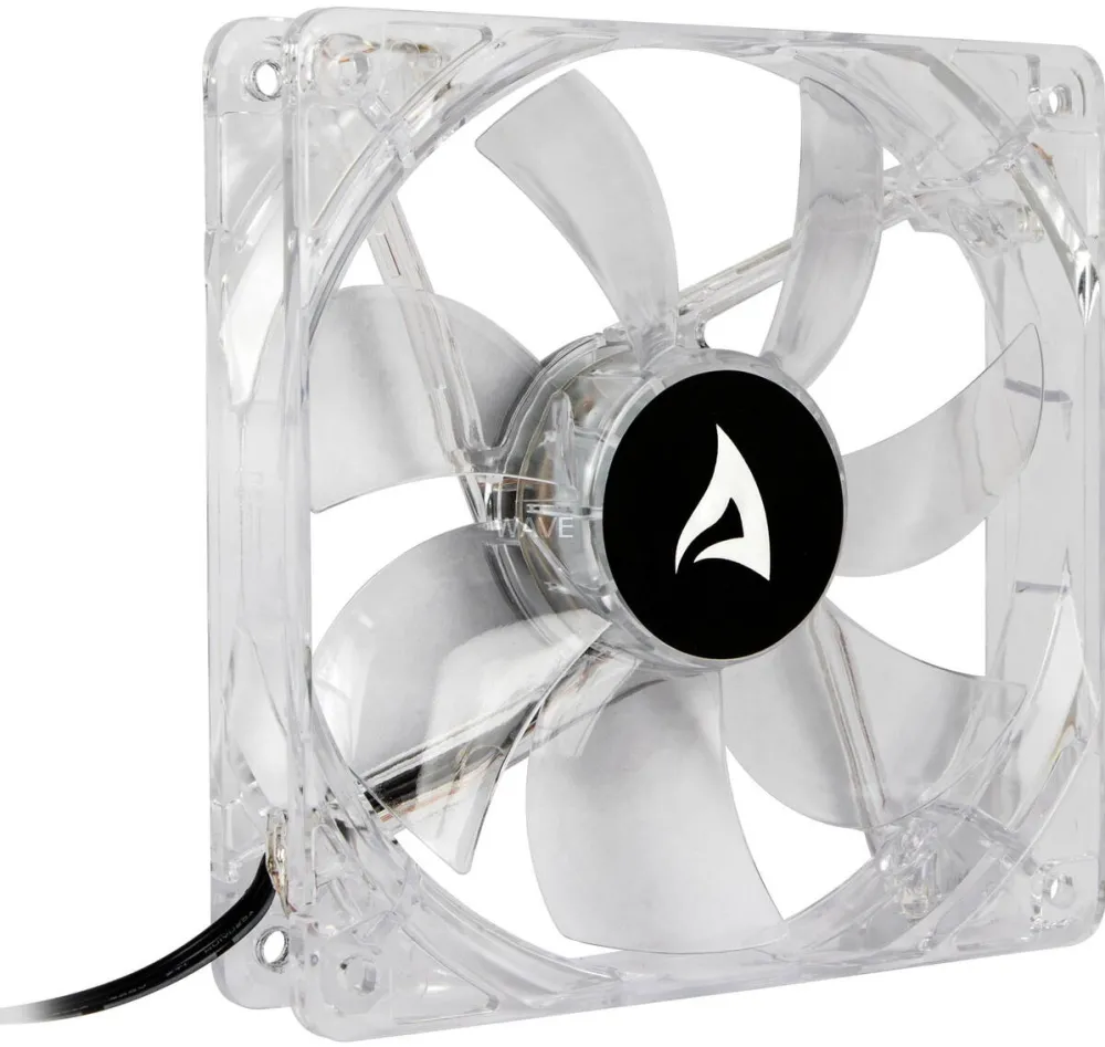 Sharkoon Case Fan Blue LED BULK (transparent, 3-pin/5.25" connector, 120 mm)
