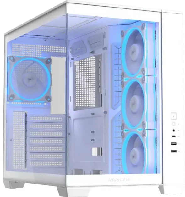 Carcasa PC Asus A32 PLUS ARGB, Tower Case White, Tempered Glass x 2