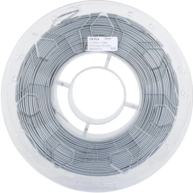 CREALITY Creality CR PLA Filament Silver, 3D Filament (1 kg, 1.75 mm, on Roll)