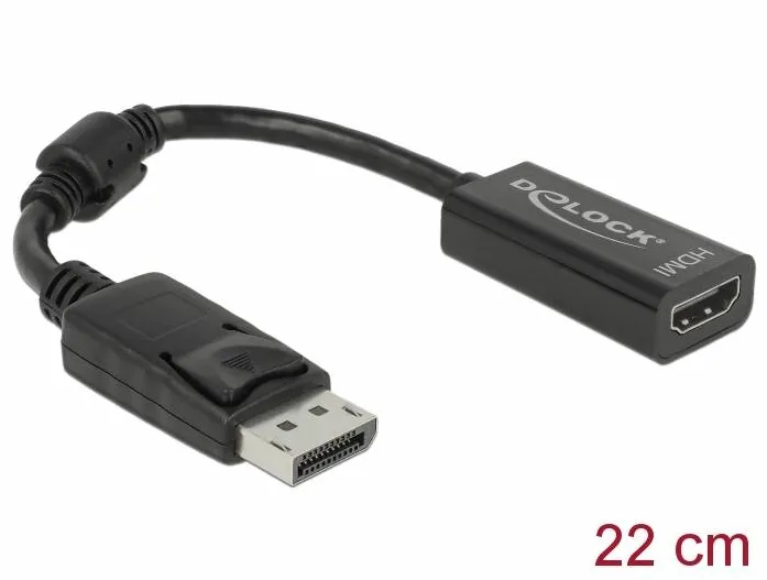 Adaptor DELOCK 61849, DisplayPort 1.1, tata > HDMI mama, pasiv, negru