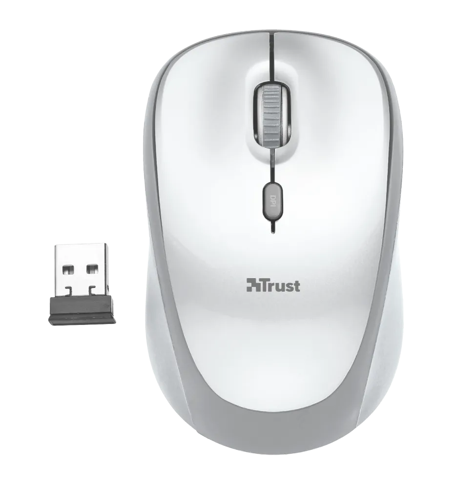 Mouse TRUST YVI WIRELESS Alb
