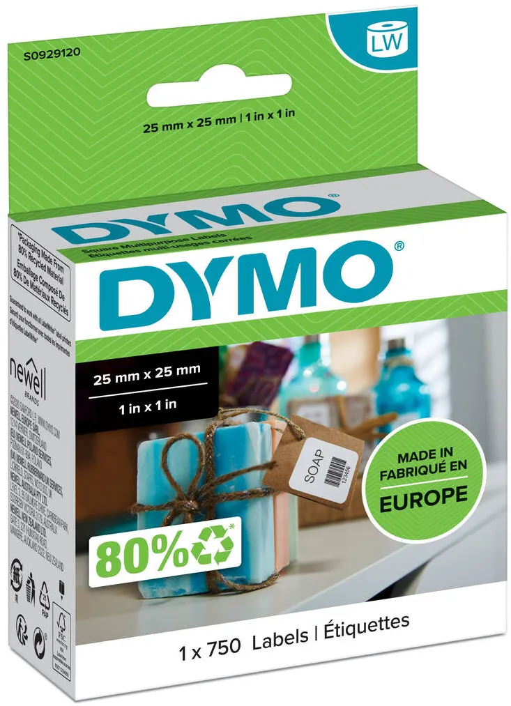 Dymo Multi-Purpose Labels - 25 x 25 mm - S0929120