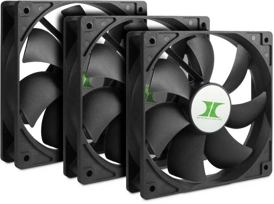 Accesoriu server Inter-Tech Ventilator 120*120*25 IPC Fan Set 3xVentilator 120mm Negru