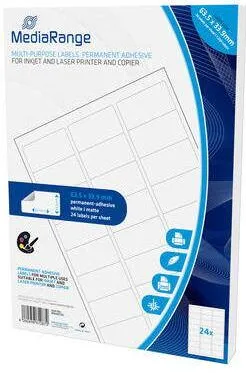 Etichete MediaRange Alb 63,5x33,9mm 1200 buc