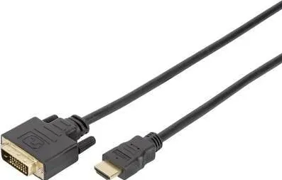 Cablu Assmann HDMI- A->DVI(18+1)   St/St  2.0m Negru FullHD