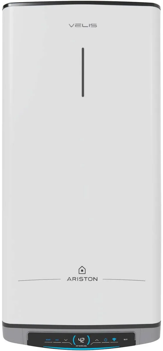 ARISTON Boiler electric Ariston Velis Dune Wi-Fi 100 EU, 1500W, 100 l, Mod Boost, Touch control, functie ECO EVO, protectie cu ioni de argint, anod de magneziu, rezervor emailat cu titan, Alb