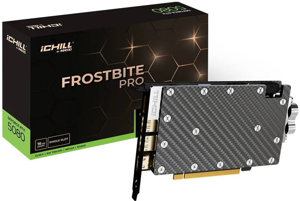 Placa Video Inno3D GeForce RTX 5080 iCHILL FROSTBITE PRO 16 GB GDDR7