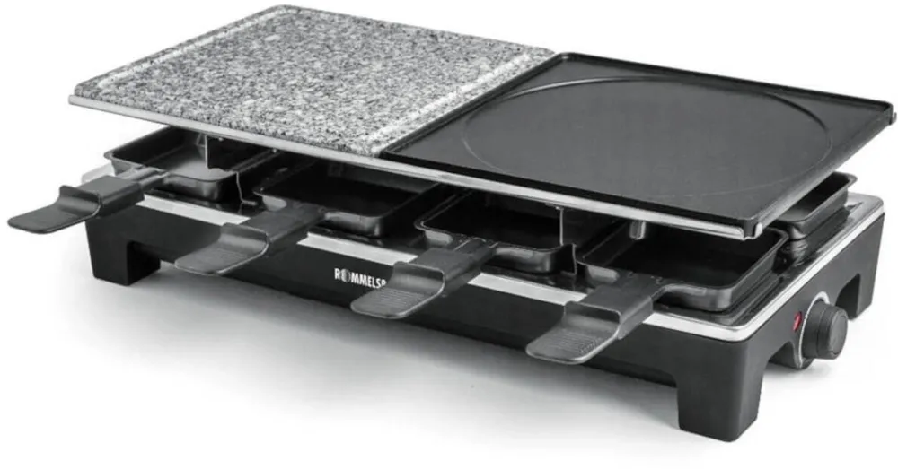 ROMMELSBACHER Gratar RCS 1350, raclette, negru/otel inoxidabil