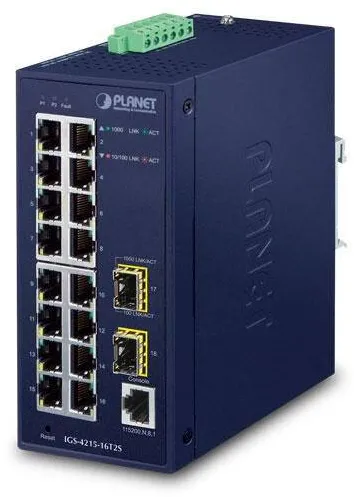Switch Planet PLANET Industrial 16-Port Managed Switch IGS-4215-16T2S