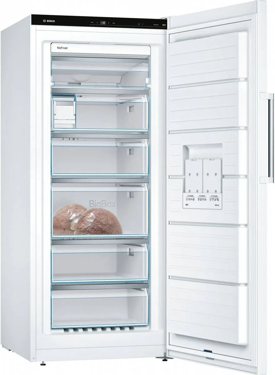 BOSCH Congelator Bosch GSN51AWDV, 290 L, 161 cm, NoFrost, Alb