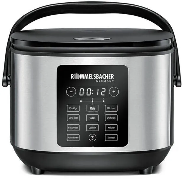 Aparat de gatit orez multifunctional ROMMELSBACHER MRK 650 600 W 3 l inox/negru