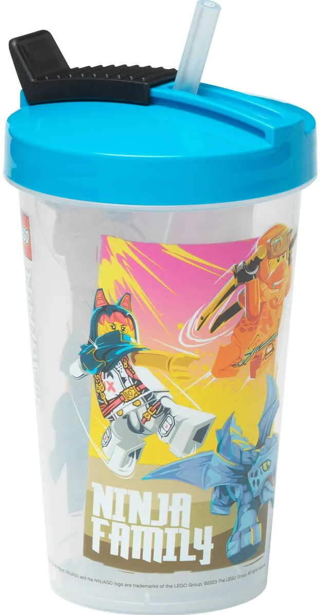 Room Copenhagen LEGO Mug with Straw Ninjago Classic Black (black/red, 500ml)