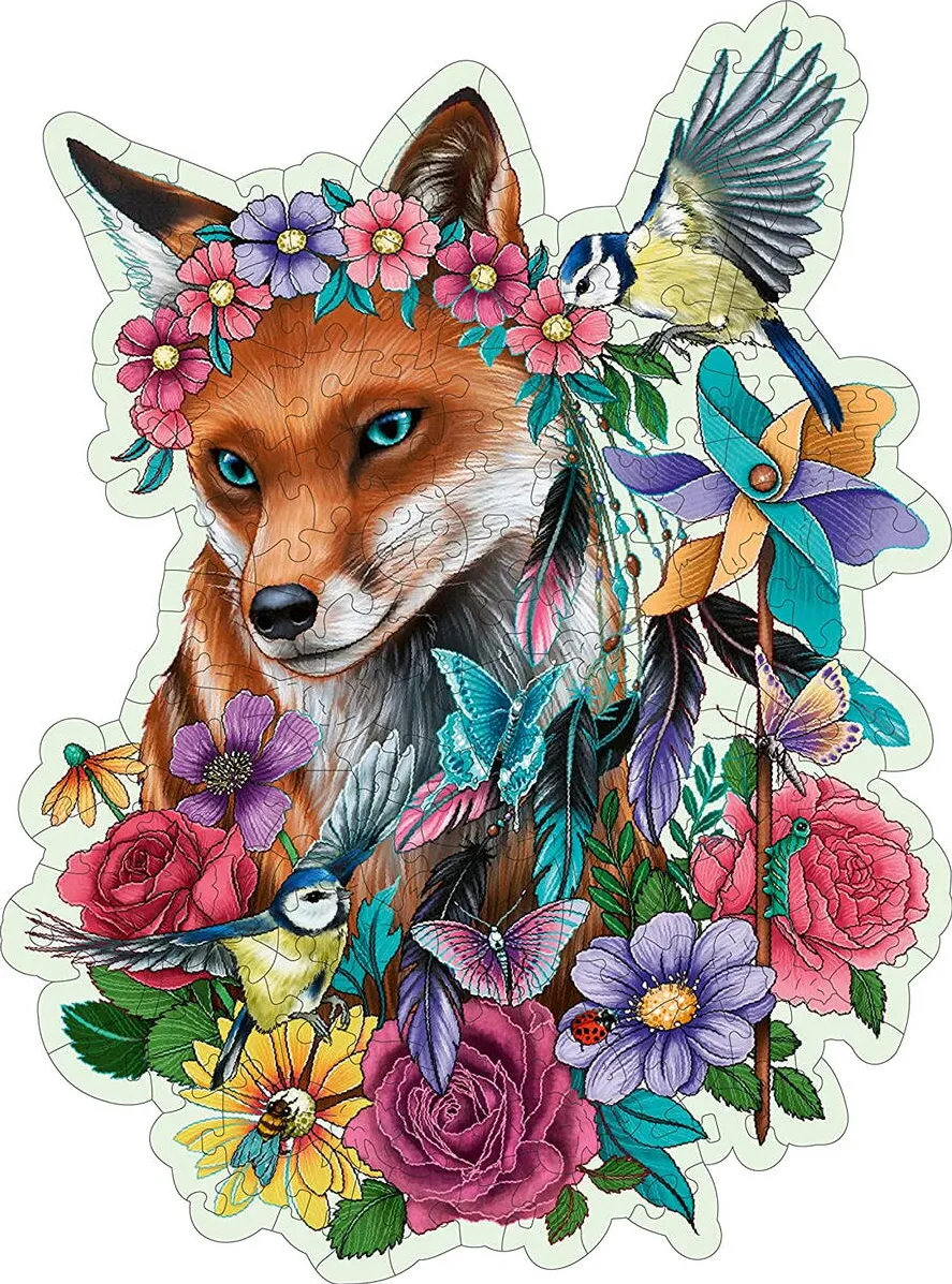 Puzzle Ravensburger Wooden Puzzle Colorful Fox (150 pieces)