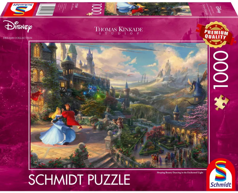Puzzle Schmidt Spiele Thomas Kinkade Studios: Sleeping Beauty Dancing in the Enchanted Light, Puzzle (Disney Dreams Collections)
