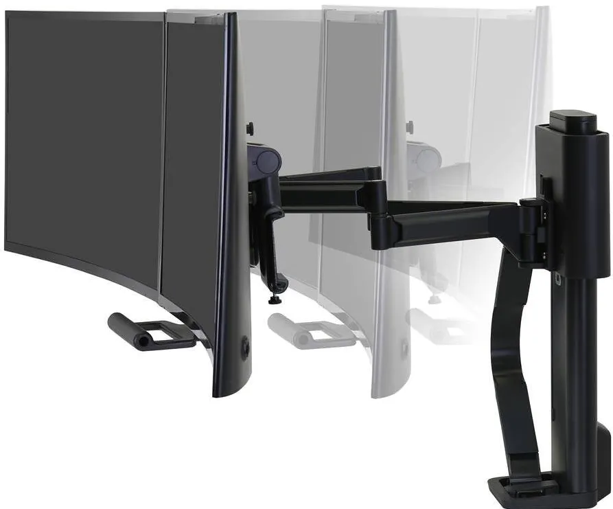 Suport TV / Monitor Ergotron 45-631-224 TRACE DUAL MONITORS PANEL/CLAMP MATTE BLACK