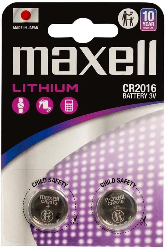 Maxell Lithium battery LITHIUM CR2016 2 pcs. 3V