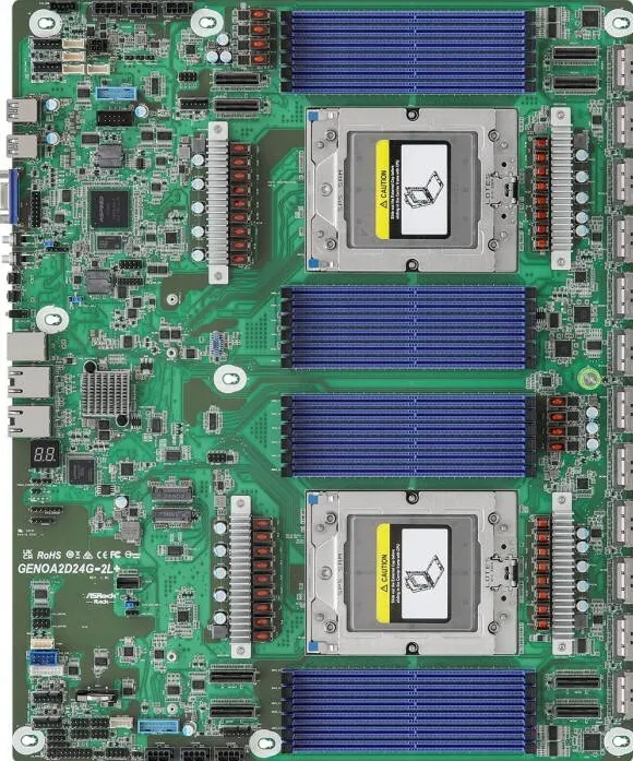 Placa de baza server ASRock GENOA2D24G-2L+ motherboard AMD SoC Socket SP5