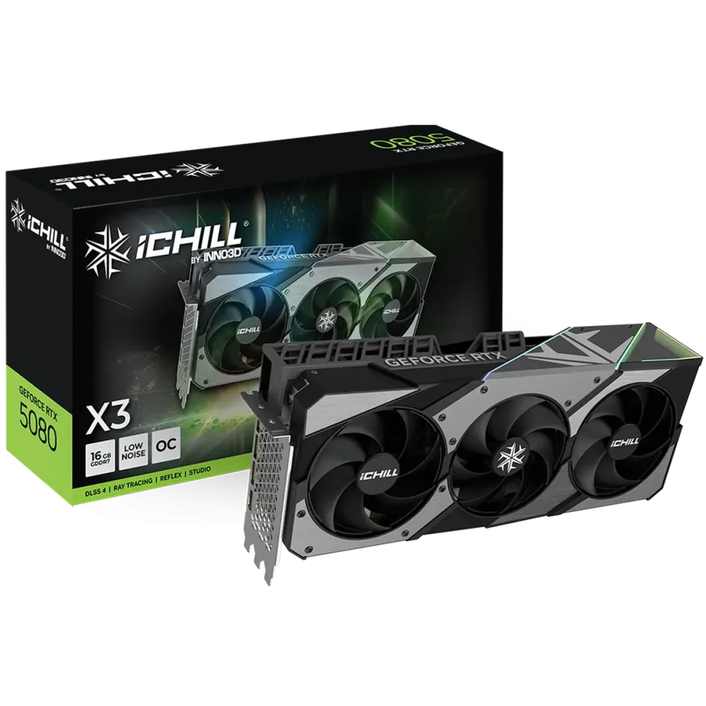 Placa Video Inno3D GeForce RTX 5080 iChill X3, 16384 MB GDDR7