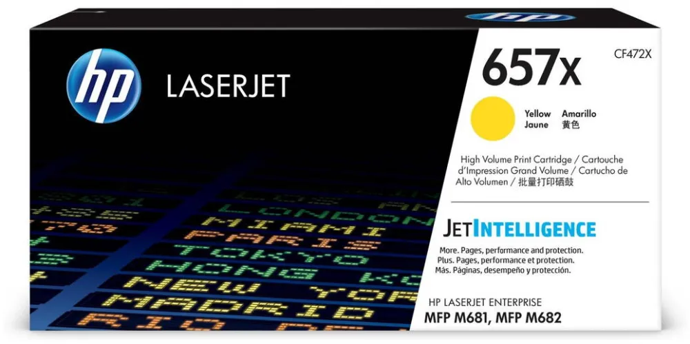 Toner imprimanta HP Toner HP 657X LaserJet, Galben, 23000 pagini, Pentru HP M681, M682
