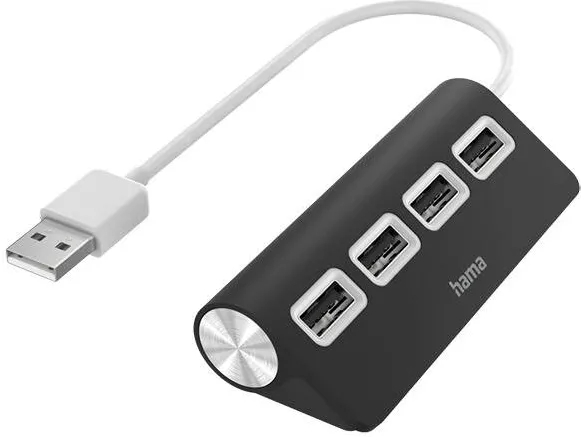 Hub USB HAMA USB 2.0 4 port Black