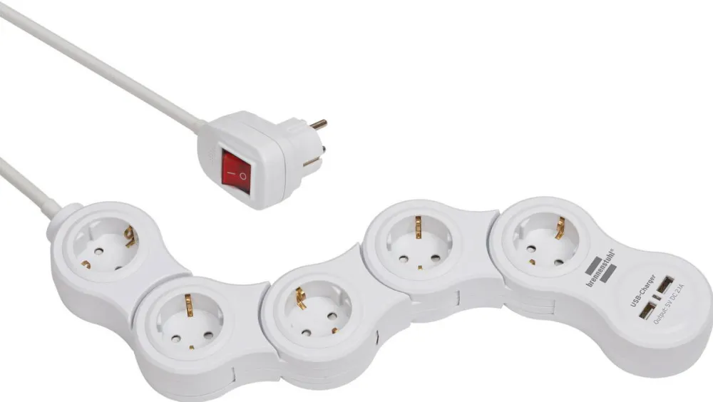 Prelungitor Brennenstuhl Vario Power 5-x 1,4m USB