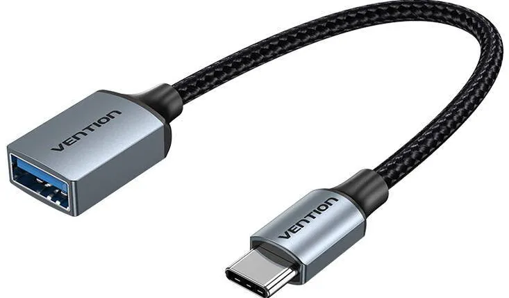 Adaptor Vention Kabel USB 3.0 C męski do USB żeński OTG Vention CCXHB 0,15m, 2A (szary)