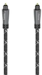 HAMA Audio Optical Fibre Cable, ODT Plug (Toslink), Metal, 1.5 m