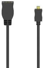 HAMA HDMI™ Cable Adapt., Type-D (Micro) Plug-Type-A Socket, Ethernet, gold-plated
