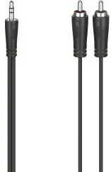 HAMA Audio Cable, 3.5 mm Jack Plug - 2 RCA Plugs, Stereo, 5.0 m