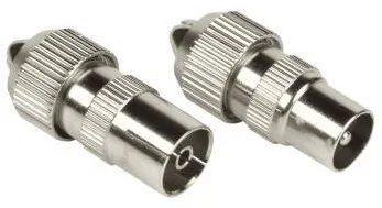 HAMA Coax Set, Metal, Plug/Socket, screw attachment