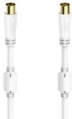 HAMA Antenna Cable, Coax Plug - Coax Socket, gold-plated, 5.0 m, 100 dB