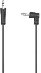 HAMA Audio Cable, 3.5 mm Jack Plug 90° - 3.5 mm Jack Plug, Stereo, 1.5 m